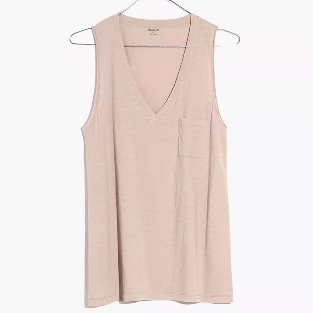 Whisper Cotton V-Neck Pocket Tank